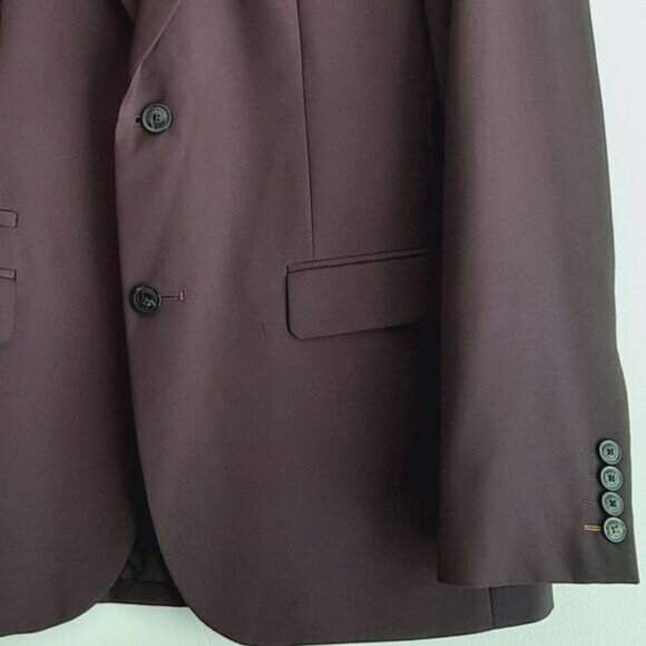 RW&CO nwot - Tailored Fit Blazer Jacket Deep Plum Purple Men's Sz 40 - Picture 5 of 13